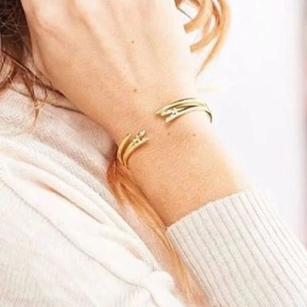 Michelle Campbell Women’s 14k Gold Plated Talon Bracelet Cuff Set